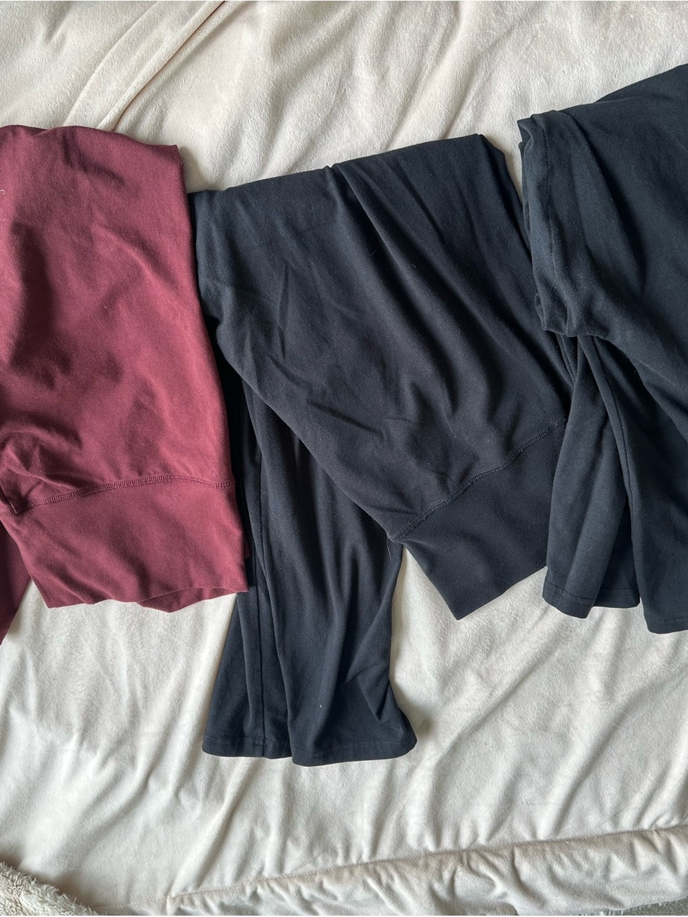 Aerie bundle leggings — Black and Burgundy